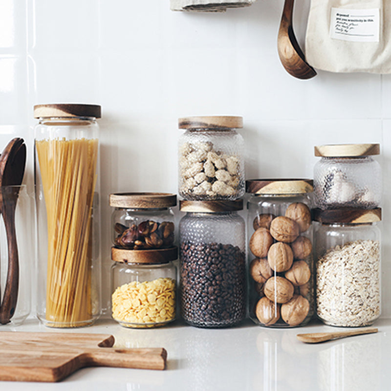 Organisation cuisine - contenant en verre rangement