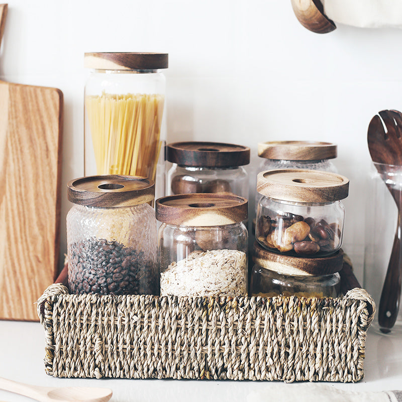 Organisation cuisine - contenant en verre rangement